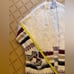 Design Lab ivory open front cardigan jacket with burgundy black details XS
