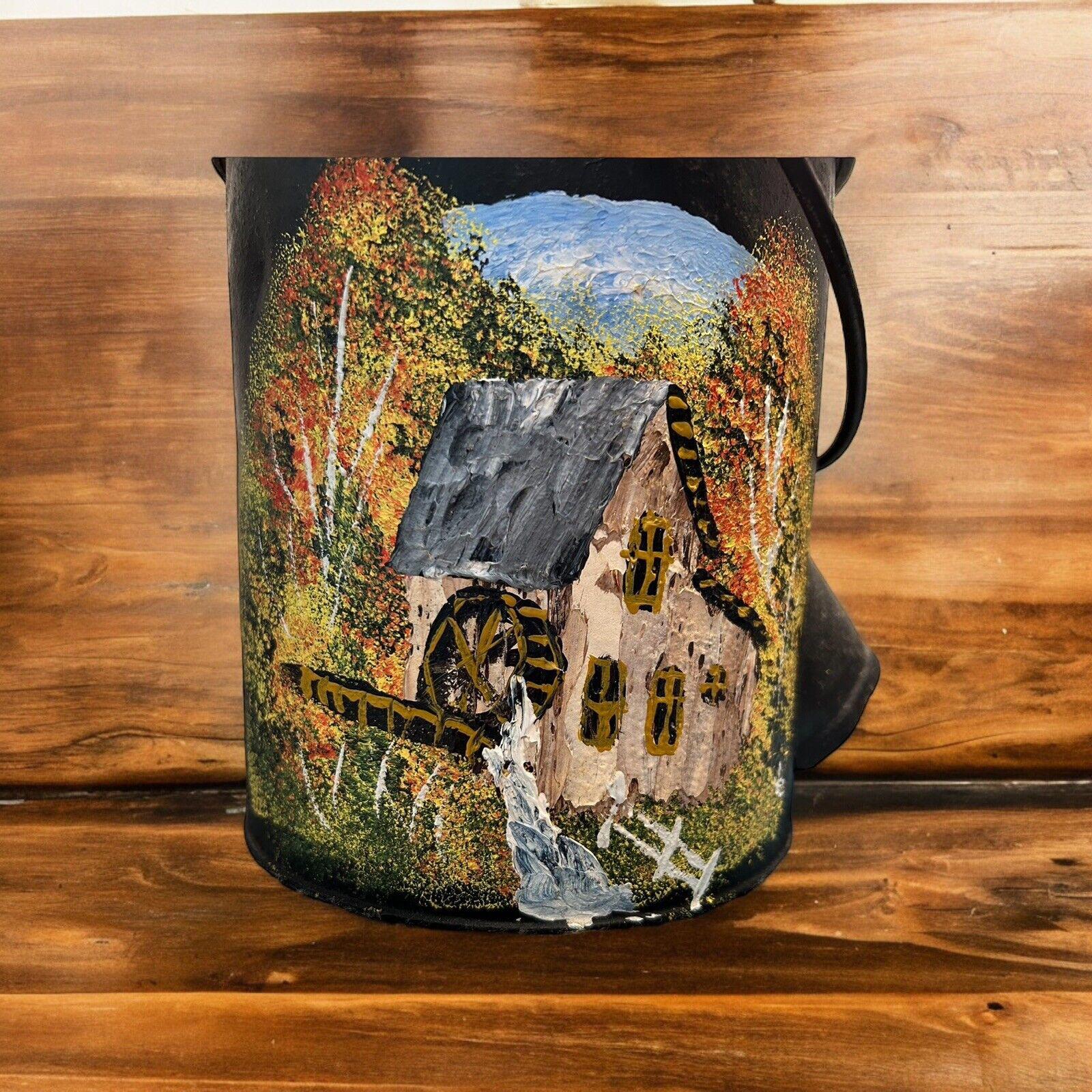 Vintage Painted Oil Can Farmhouse Decor