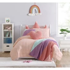 Koolaburra by UGG Lulu Pink Kids Twin Quilt Set