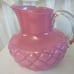 Vintage Empoli pink cased glass pitcher from Italy perfect condition