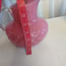 Vintage Empoli pink cased glass pitcher from Italy perfect condition