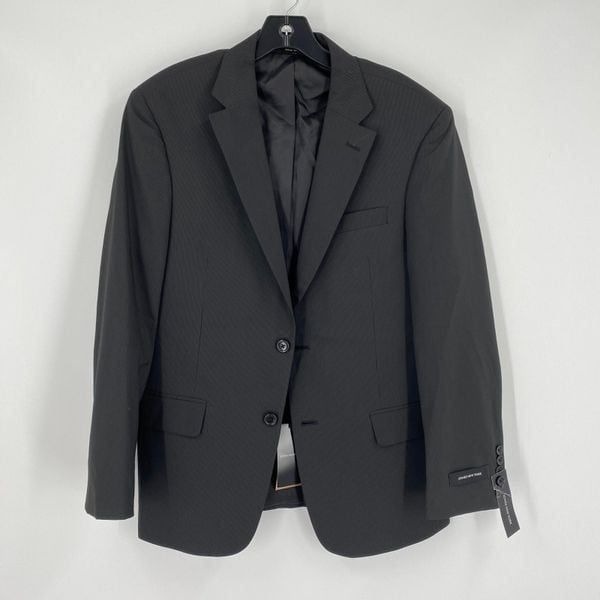 Jones New York Men’s Black Striped Suit Jacket Sports Blazer size 38S