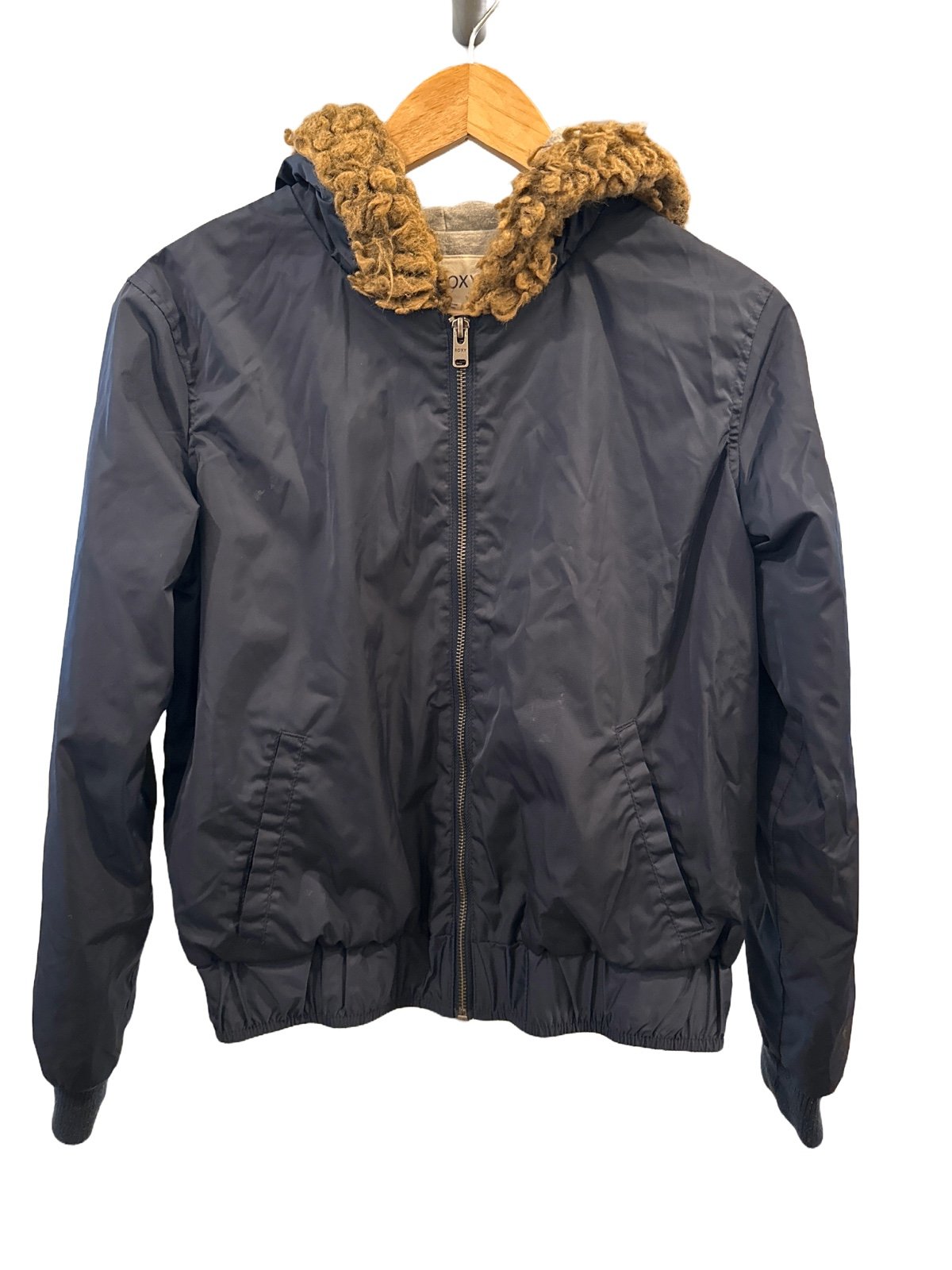 Vintage Roxy Navy Bomber Jacket Size Xs