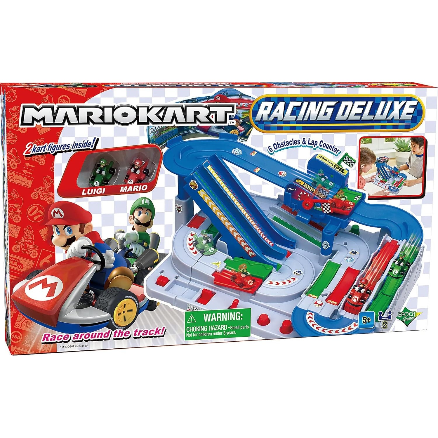 Mario Kart Racing Deluxe Super Mario Obstacle Course Mario & Luigi Kart Figures