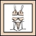 Black and Nude 5 Piece Embroidered Lace Lingerie Set Size Large