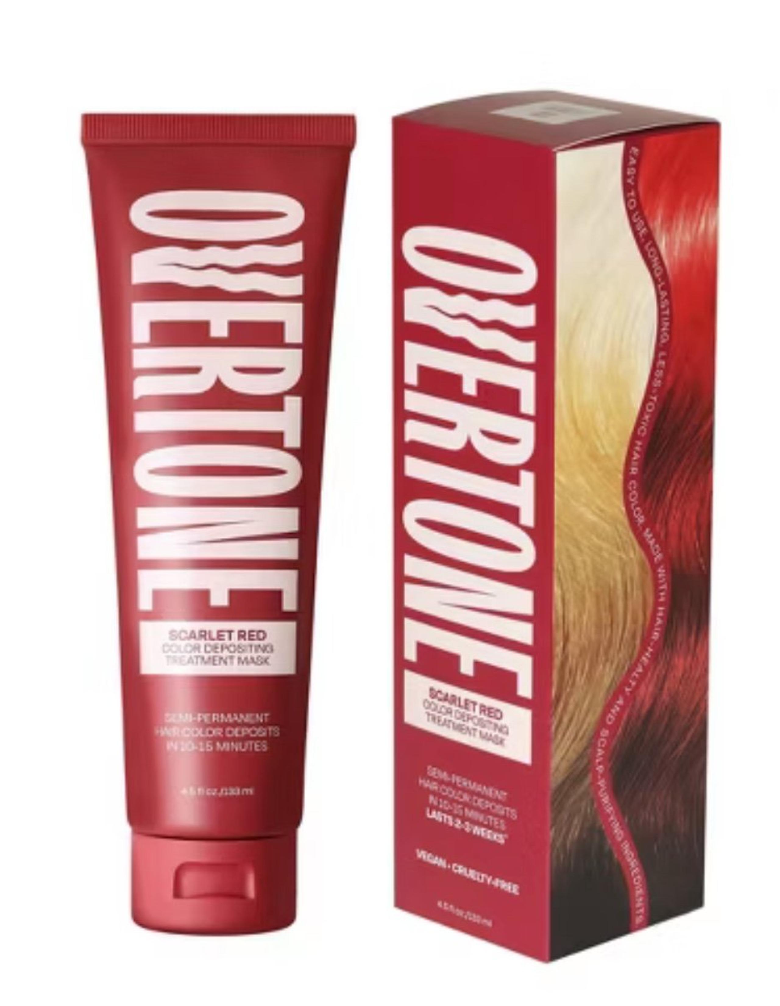 oVertone Hair Care Semi-Permanent Color Depositing Treatment Mask Scarlet Red