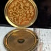 Vintage Majestic USA Floral Makeup Compact Gold Tone