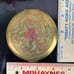 Vintage Majestic USA Floral Makeup Compact Gold Tone