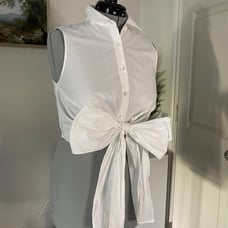 Derek Lam wrap cropped blouse