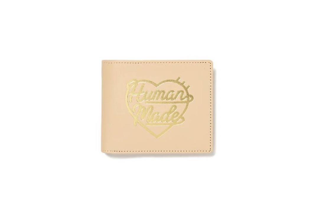 HUMAN MADE Bi-fold Wallet Beige Heart Logo