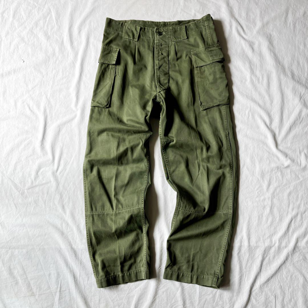 70s JAPAN VINTAGE Self-Defense Force Cargo Pants 1974 Ministry of Defense