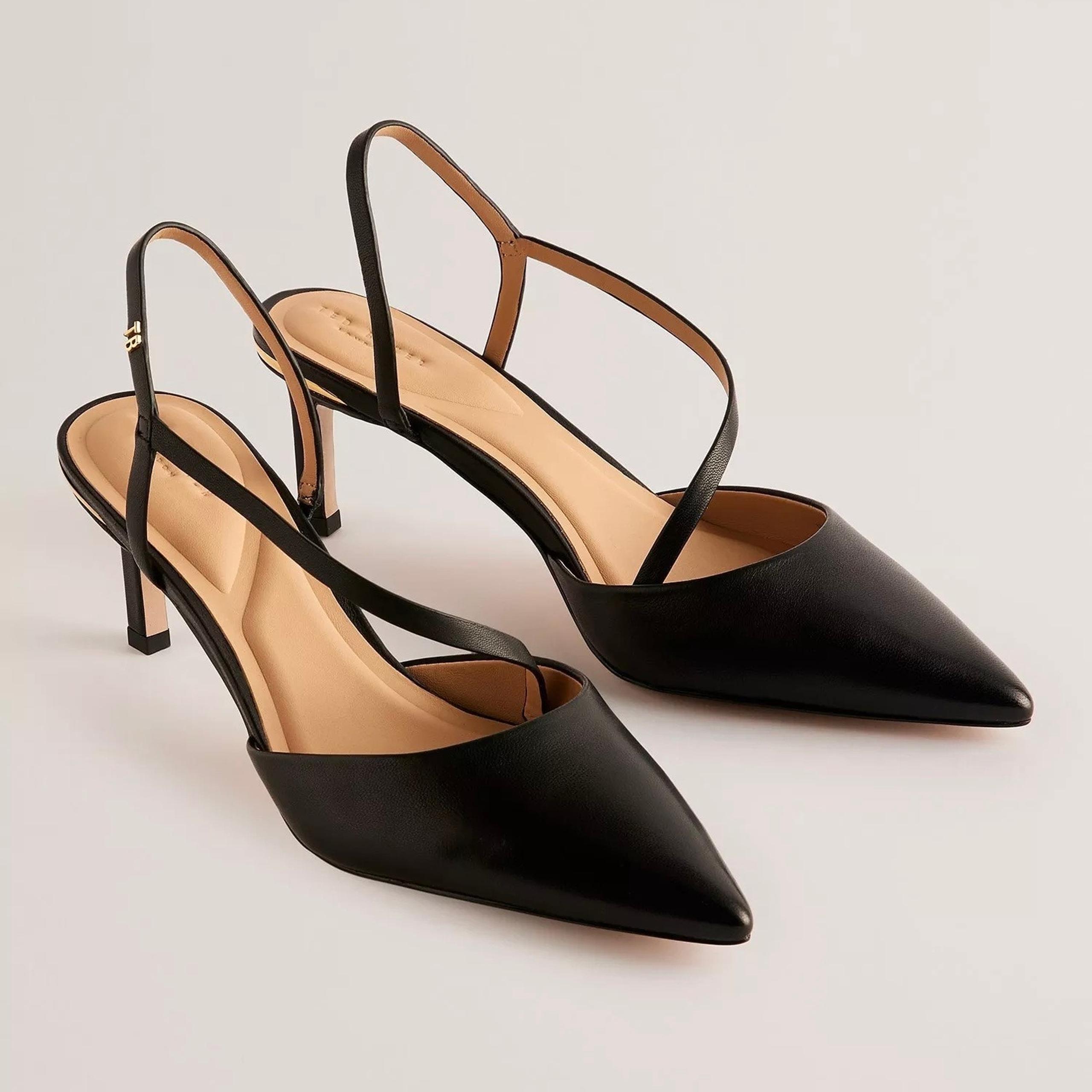 Ppia Leather Slingback Heeled Pointed Pumps Women's 8.5 NEW NO BOX - Ted Baker