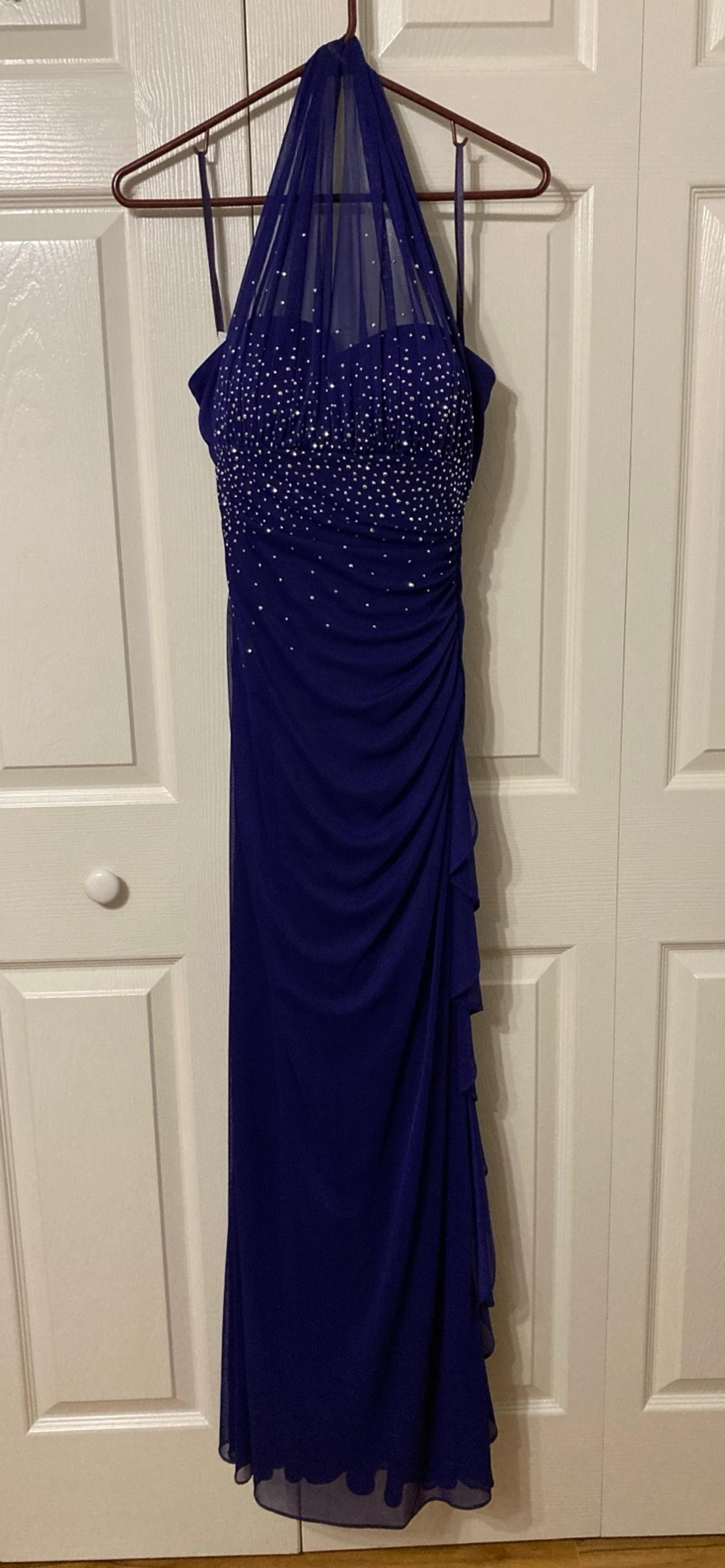 Blondie Nites by Stacy Sklar Purple Rhinestone Prom Dress (Size 11)