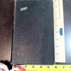 1950 Vintage Ledger Lined Book Junk Journaling Ephemera Crafts Aged Paper