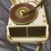 Vintage Steelman Record Player Twin Speakers In Carrying Case Model 2-1142