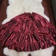Handmade Burgundy Renaissance Costume Satin Skirt by Alter Egos Bazaar
