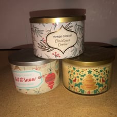 Yankee Candle Lot of Three Holiday Christmas Cookie Scented Candles Home Fragran