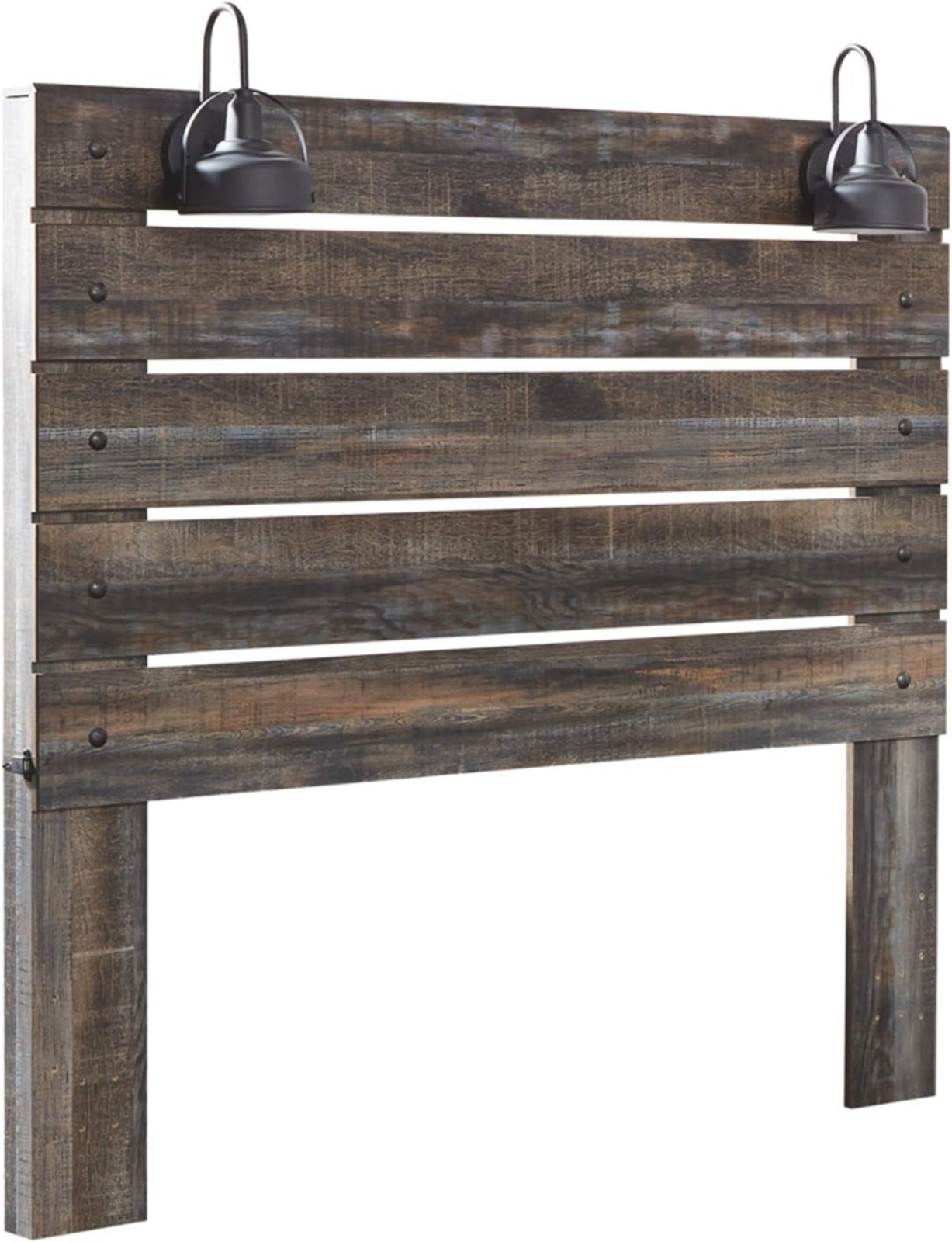 Signature Design by Ashley Drystan Rustic Panel Headboard ONLY, Queen, Brown