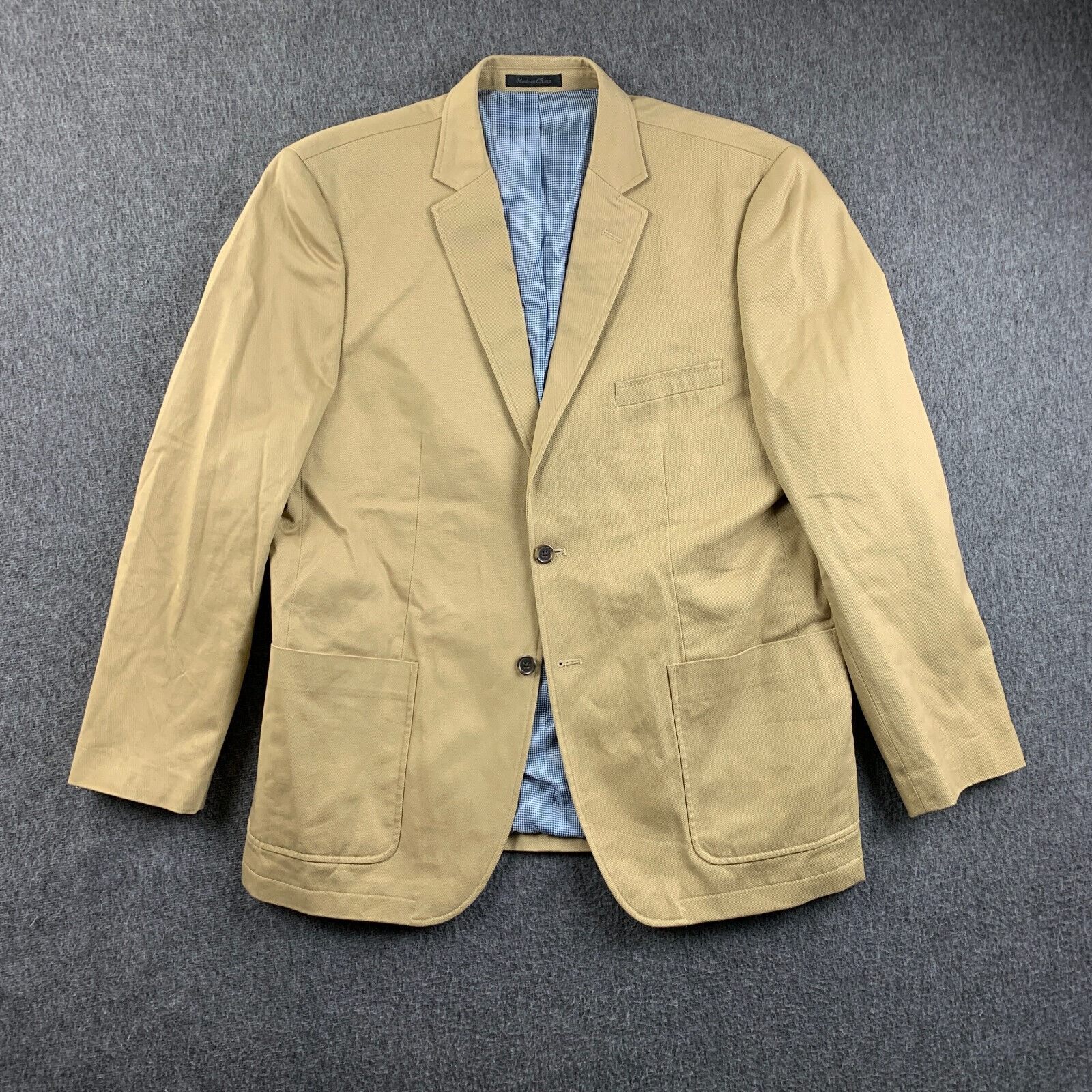 Southern Pines Blazer Jacket Mens 44 Beige Two Button
