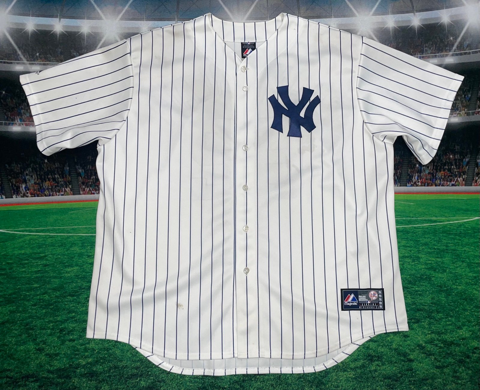 New York Yankees Joba Chamberlain #62 Majestic Authentic Sz 2XL Used