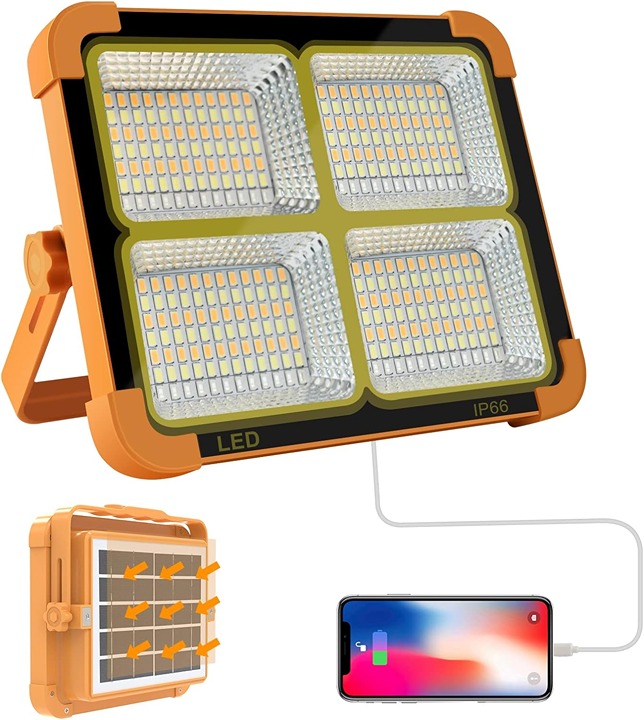 Portable LED Work Solar Light 100W 16500mAh 10000 LM 336LED IP66 with Stepless B