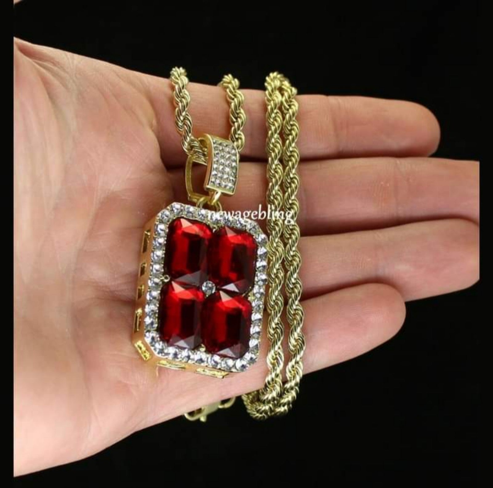 Men's ruby necklaces deals