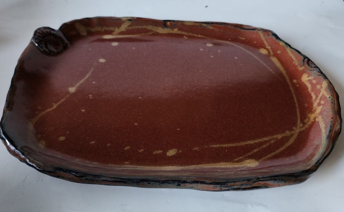 Earth Born Red Pottery large Oval Platter 13x10in