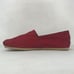 Toms Mens Burgundy Canvas Casual Slip On Shoes Lightweight Round Toe Size 11.5