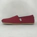 Toms Mens Burgundy Canvas Casual Slip On Shoes Lightweight Round Toe Size 11.5