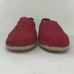 Toms Mens Burgundy Canvas Casual Slip On Shoes Lightweight Round Toe Size 11.5