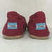 Toms Mens Burgundy Canvas Casual Slip On Shoes Lightweight Round Toe Size 11.5