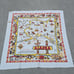 Vintage 1950's Alaska Linen Novelty Tablecloth 52 x 52 FEAT. Mt. McKinley New