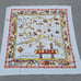 Vintage 1950's Alaska Linen Novelty Tablecloth 52 x 52 FEAT. Mt. McKinley New