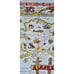 Vintage 1950's Alaska Linen Novelty Tablecloth 52 x 52 FEAT. Mt. McKinley New