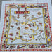 Vintage 1950's Alaska Linen Novelty Tablecloth 52 x 52 FEAT. Mt. McKinley New