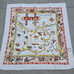 Vintage 1950's Alaska Linen Novelty Tablecloth 52 x 52 FEAT. Mt. McKinley New