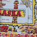 Vintage 1950's Alaska Linen Novelty Tablecloth 52 x 52 FEAT. Mt. McKinley New