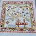 Vintage 1950's Alaska Linen Novelty Tablecloth 52 x 52 FEAT. Mt. McKinley New
