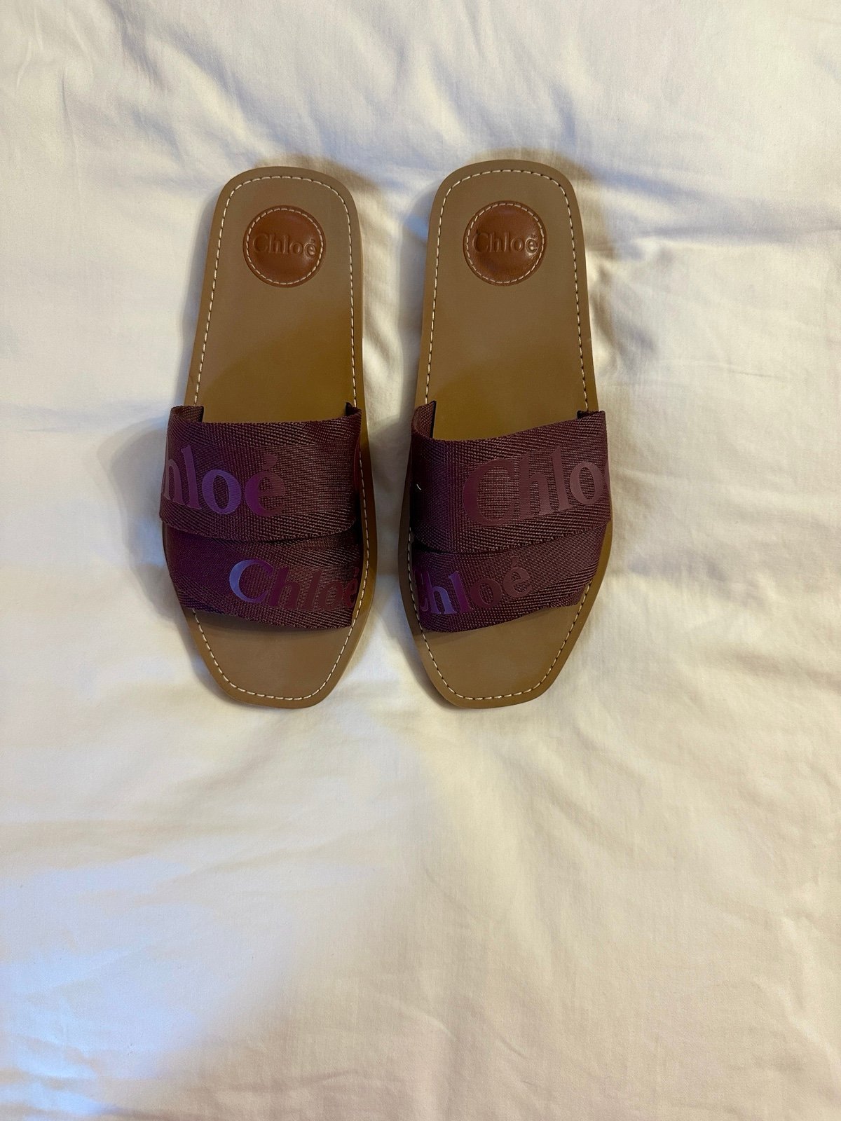 Chloé Flat Woody Sandals in Obscure Purple (Size 40)