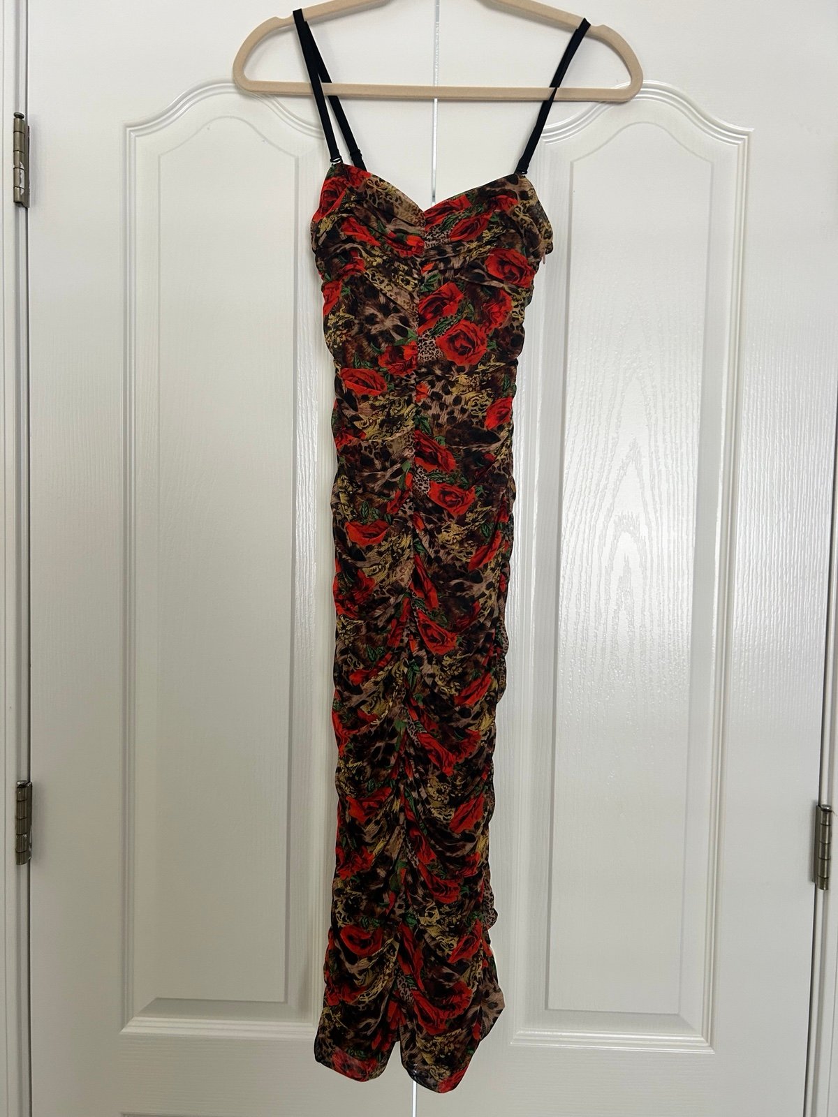 NWT L’Agence floral Caprice dress with adjustable/removable straps