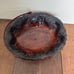 Vintage Art Nouveau copper basket embossed floral design with holding handle