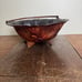 Vintage Art Nouveau copper basket embossed floral design with holding handle
