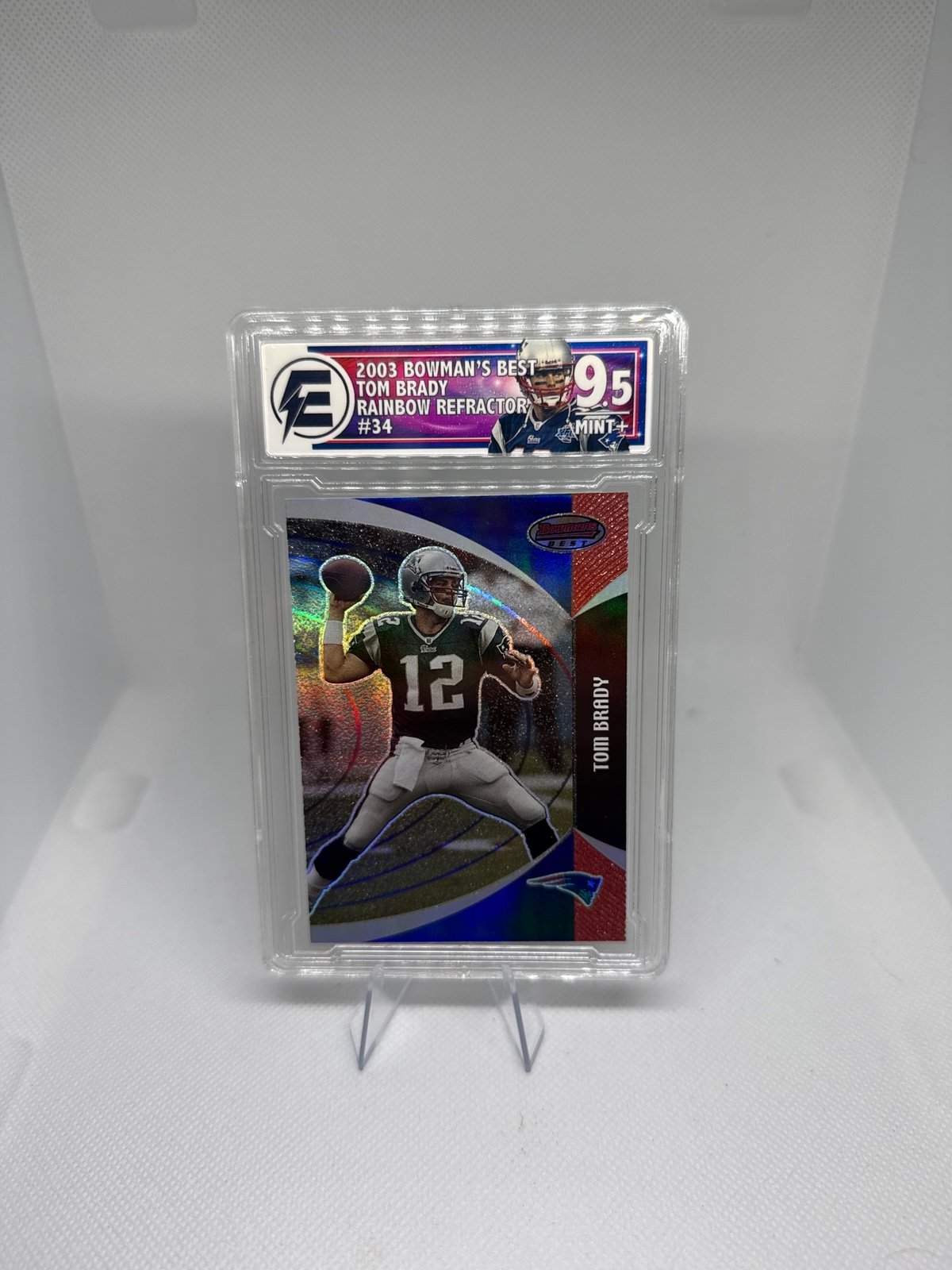 2003 Bowmans Best Rainbow Refractor Tom Brady #34 Mint 9.5