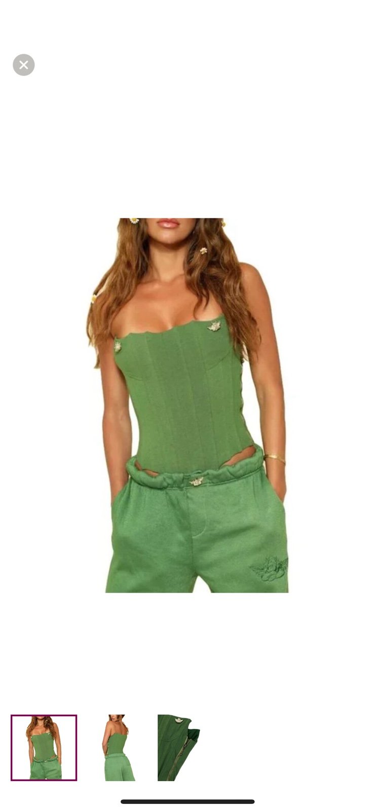 Brand New Boys Lie Corset Top With Extra Snap On Buttons