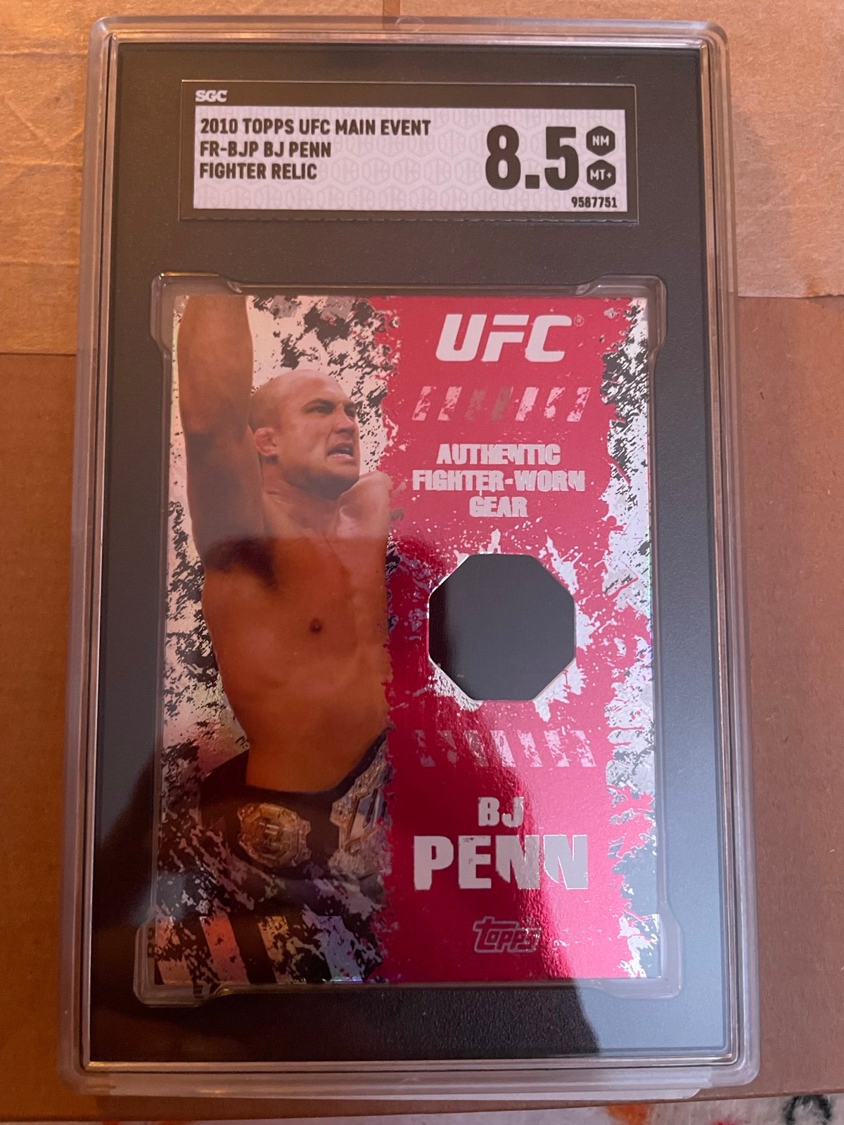 2010 Bj Penn Topps Ufc Main Event Fighter Relic SGC 8.5