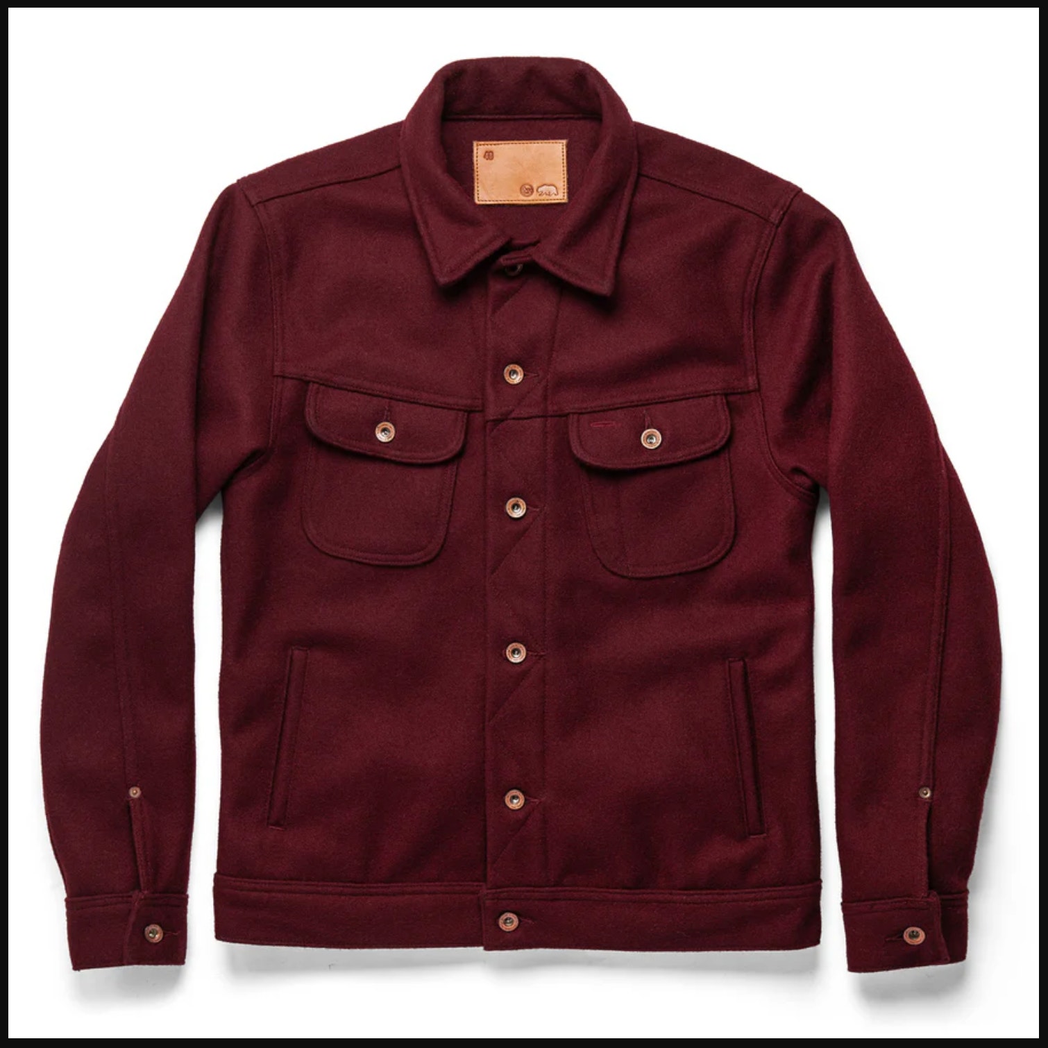 The Long Haul in Burgundy Melton Wool