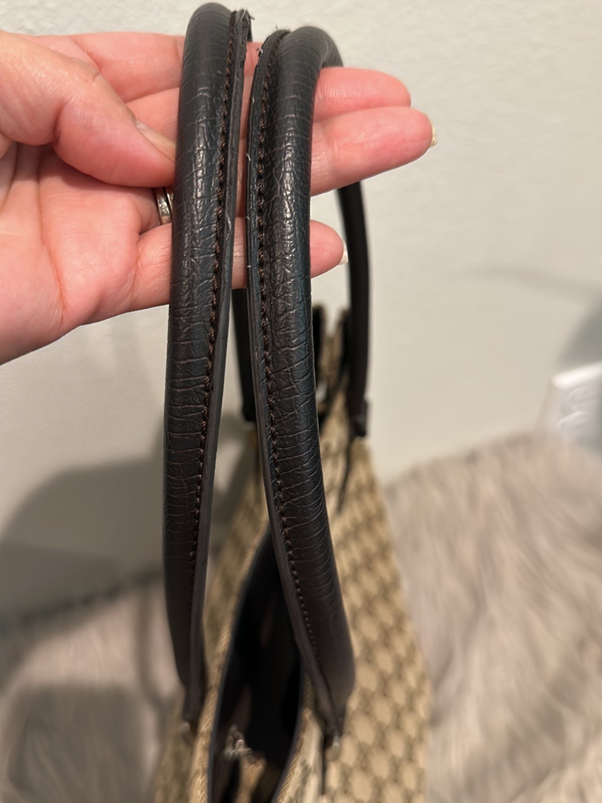 Gucci brown sales Canvas Tote Bag
