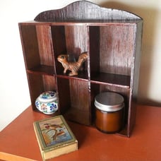 Vintage Wooden Curio Shelf 70s 80s