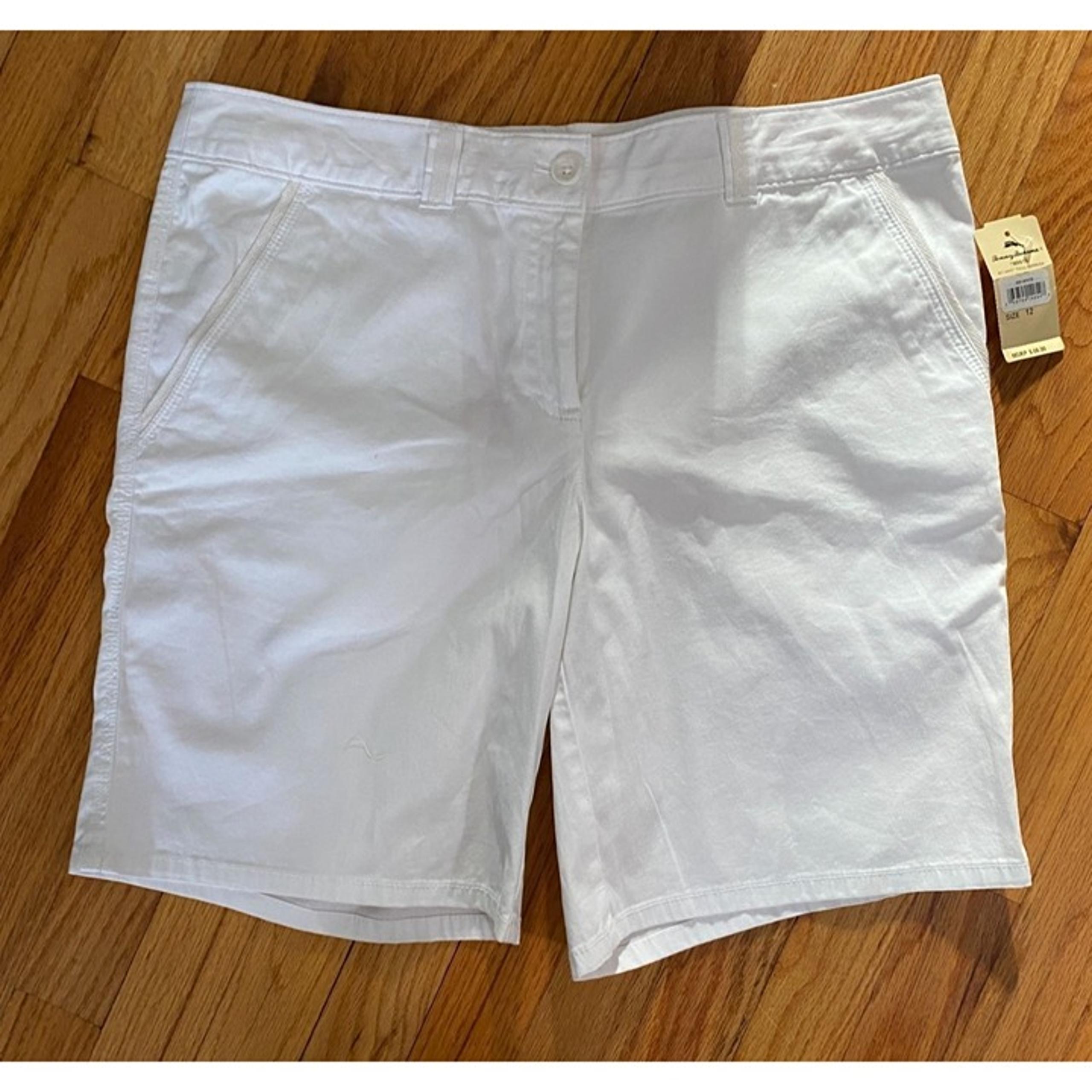 Thommy Bahama Jet Away Twill Bermuda White Shorts SZ 12 NWT $88