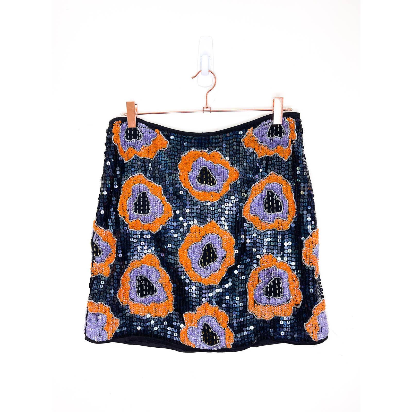H&M Flower Pop Sequin Mini Skirt Size 8